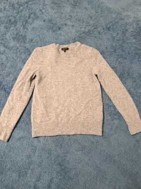 Quince 100% Cashmere Sweater Heather Gray Long sleeve Crewneck Sweater SEE PICS